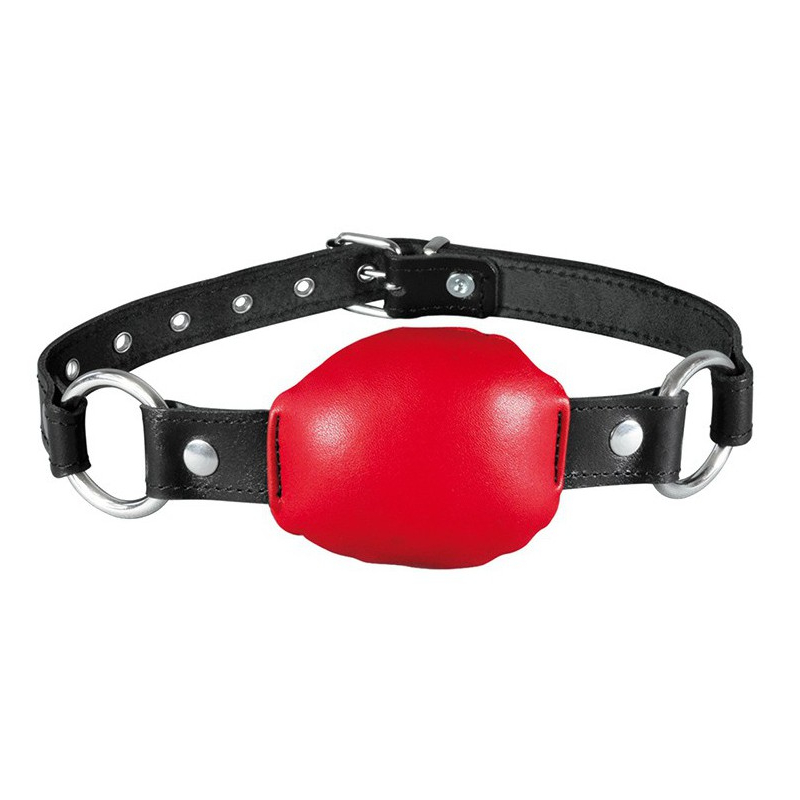 baillon en cuir silence gag rouge