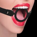 baillon en silicone ring gag 40mm noir 1