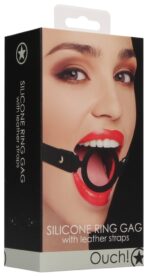 baillon en silicone ring gag 40mm noir 2