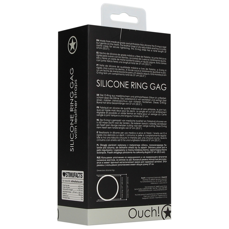baillon en silicone ring gag 40mm noir 3