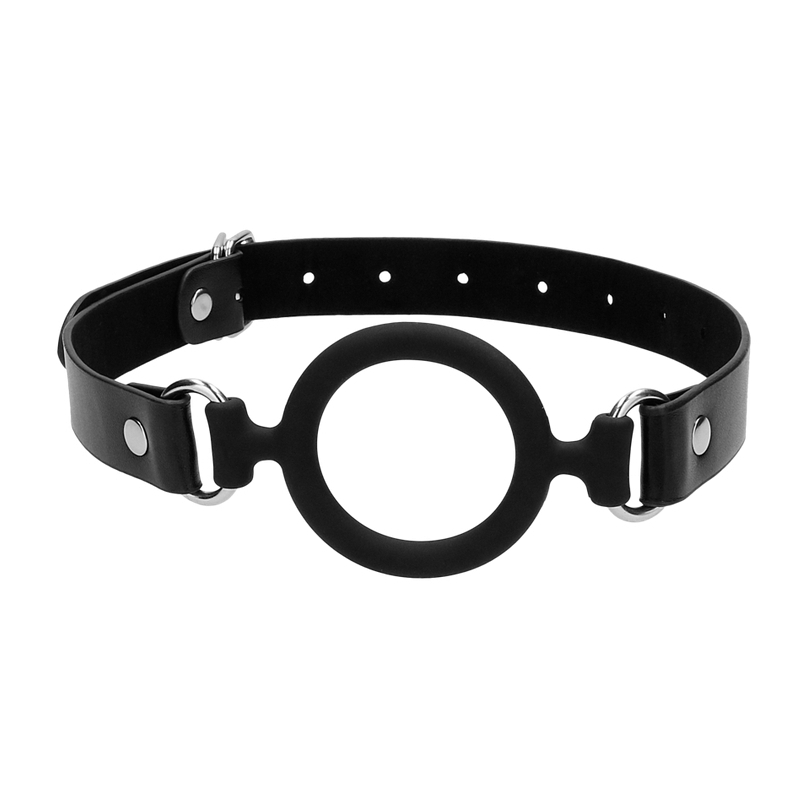 baillon en silicone ring gag 40mm noir