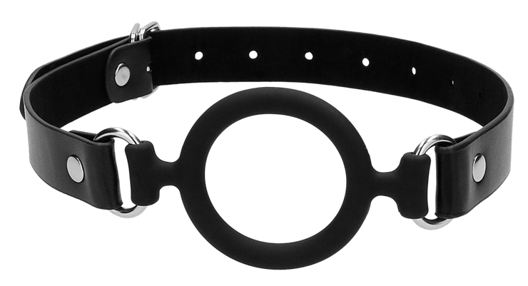 baillon en silicone ring gag 40mm noir