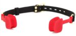 baillon en silicone zen open noir rouge