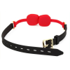 baillon en silicone zen open noir rouge 2