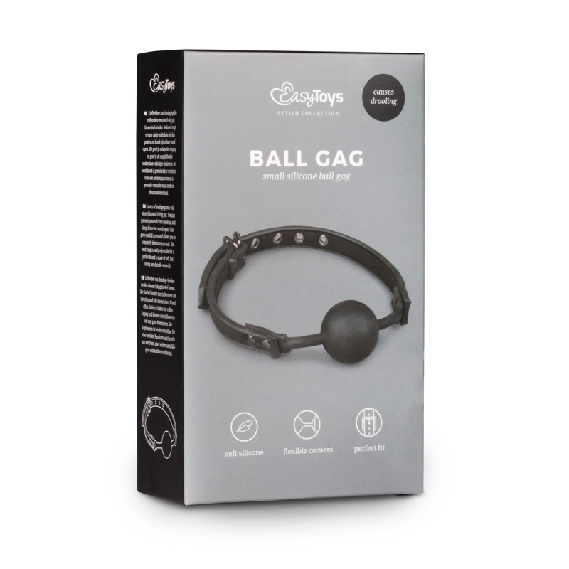 baillon flexible avec boule silicone noir 1