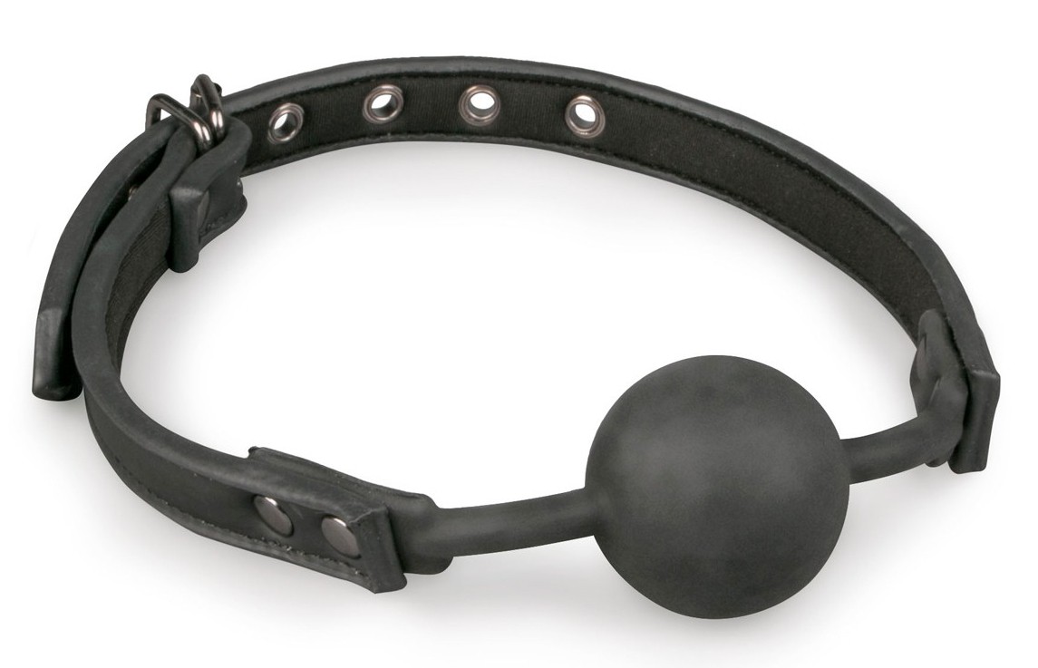 baillon flexible avec boule silicone noir