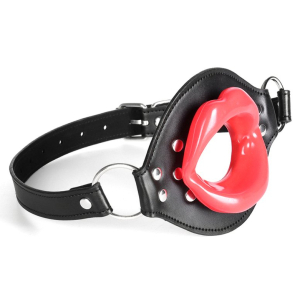 baillon lips gag noir rouge