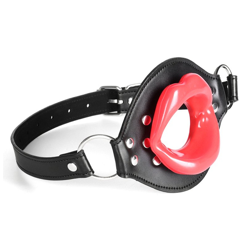 baillon lips gag noir rouge