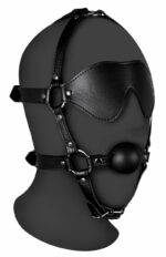 baillon museliere avec boule et masque gag xtreme noir