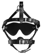 baillon museliere avec boule et masque gag xtreme noir 4