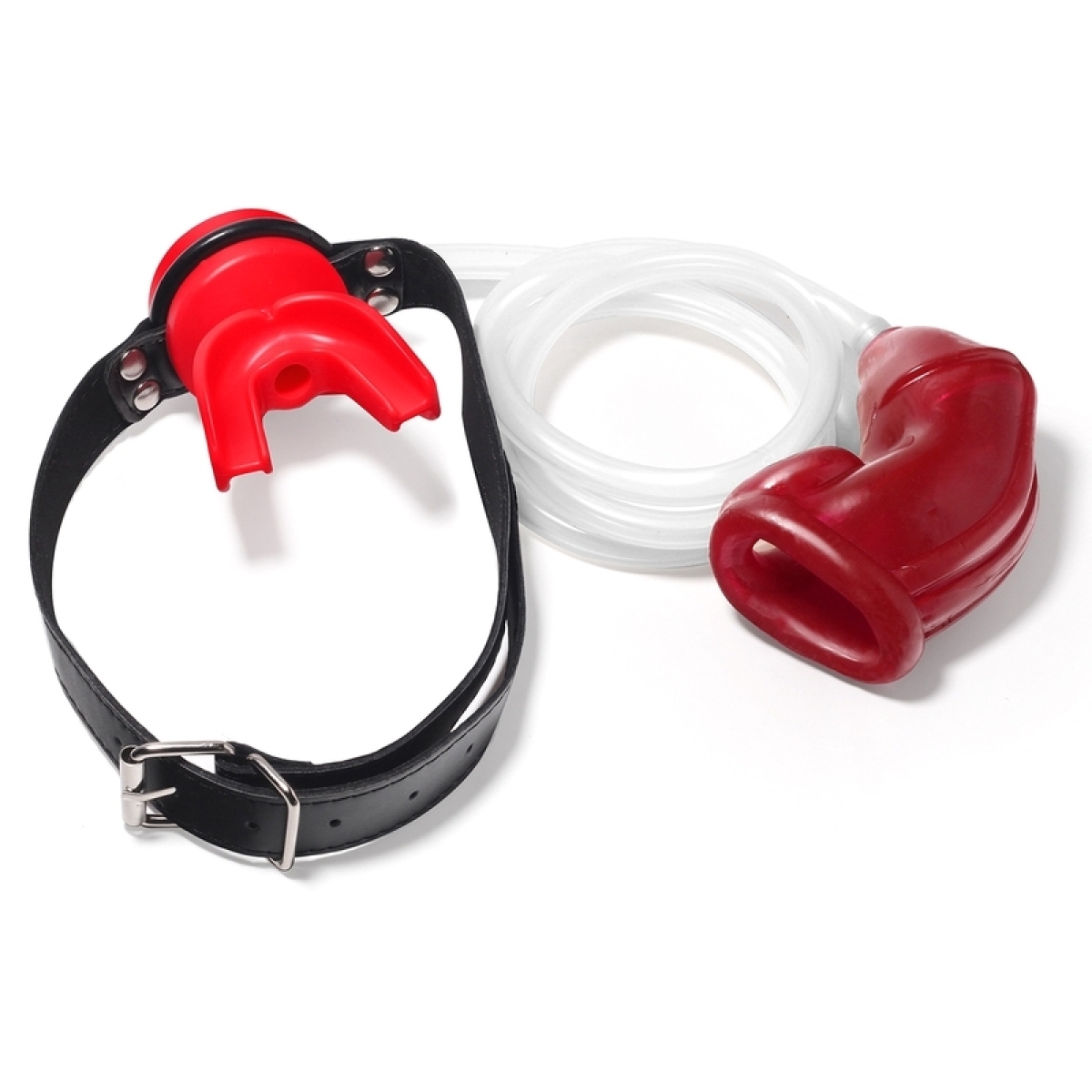 baillon urinoir avec cage souple rouge 1