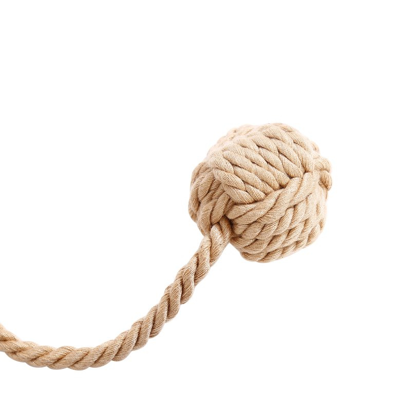 balle corde puppyball beige 1