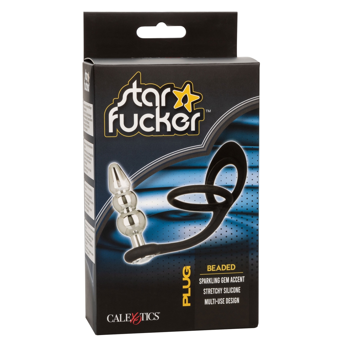 ballstretcher et plug bijou en metal beaded star fucker 8 x 27cm 1