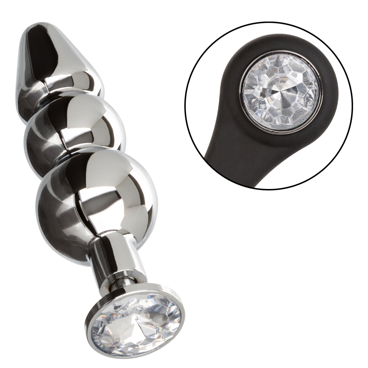 ballstretcher et plug bijou en metal beaded star fucker 8 x 27cm 6