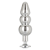 ballstretcher et plug bijou en metal beaded star fucker 8 x 27cm 8