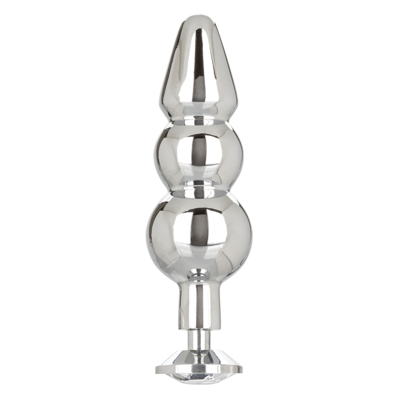 ballstretcher et plug bijou en metal beaded star fucker 8 x 27cm 8