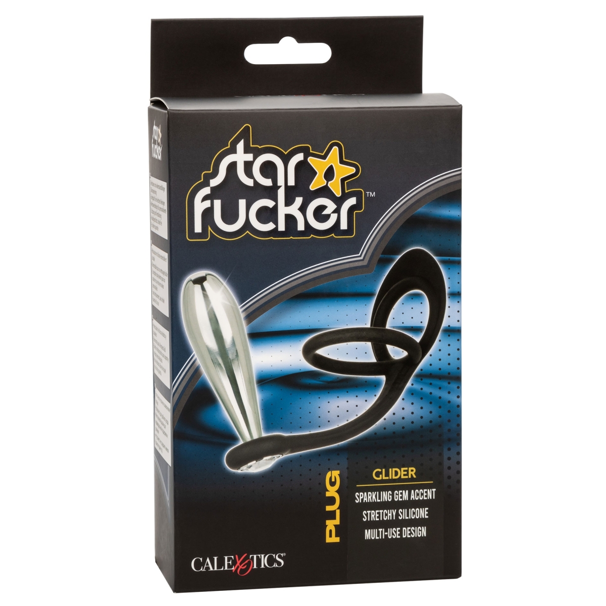 ballstretcher et plug bijou en metal glider star fucker 9 x 28cm 1
