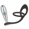 ballstretcher et plug bijou en metal glider star fucker 9 x 28cm