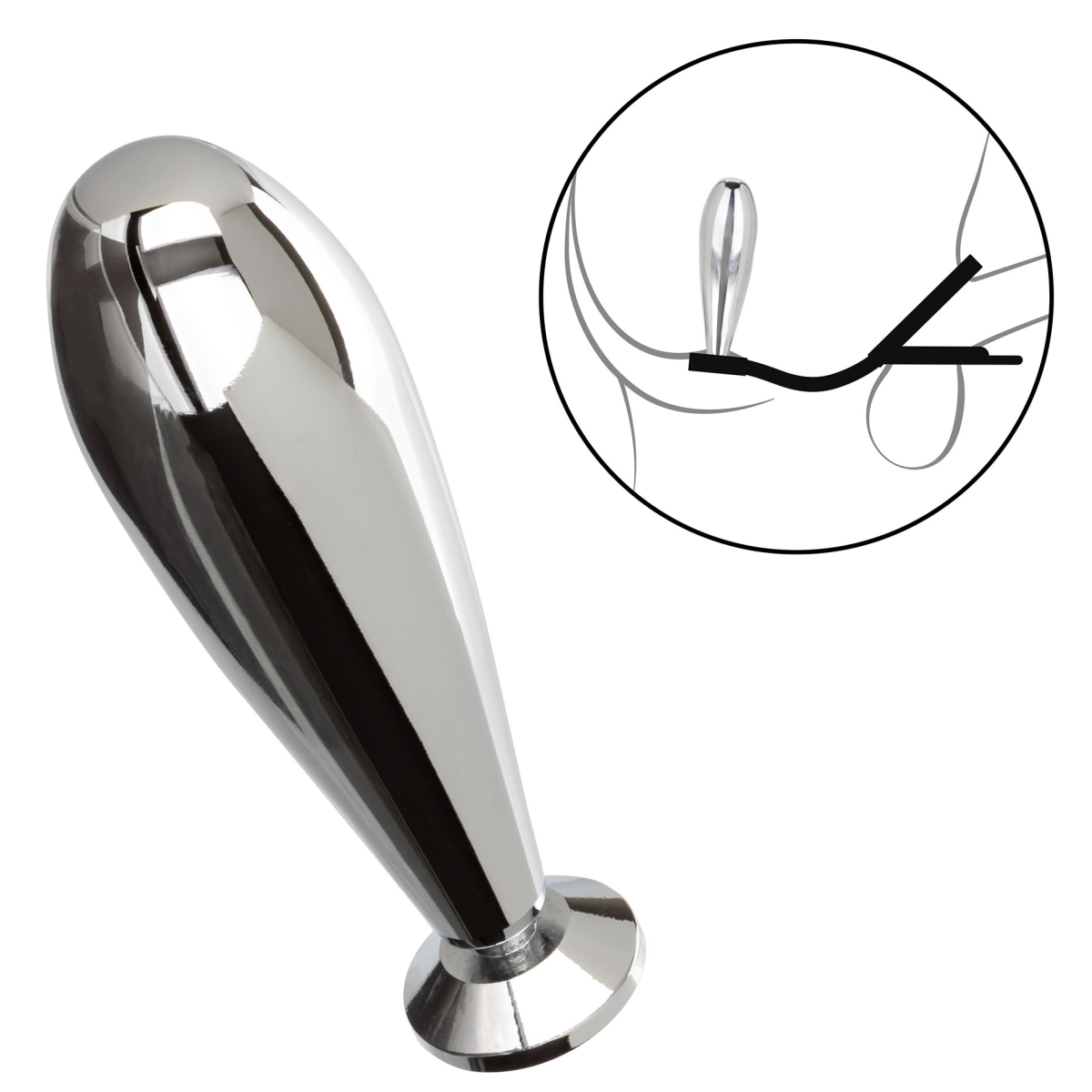 ballstretcher et plug bijou en metal glider star fucker 9 x 28cm 2