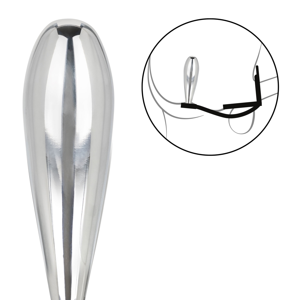 ballstretcher et plug bijou en metal glider star fucker 9 x 28cm 3