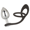 ballstretcher et plug bijou en metal xl teardrop star fucker 8 x 4cm