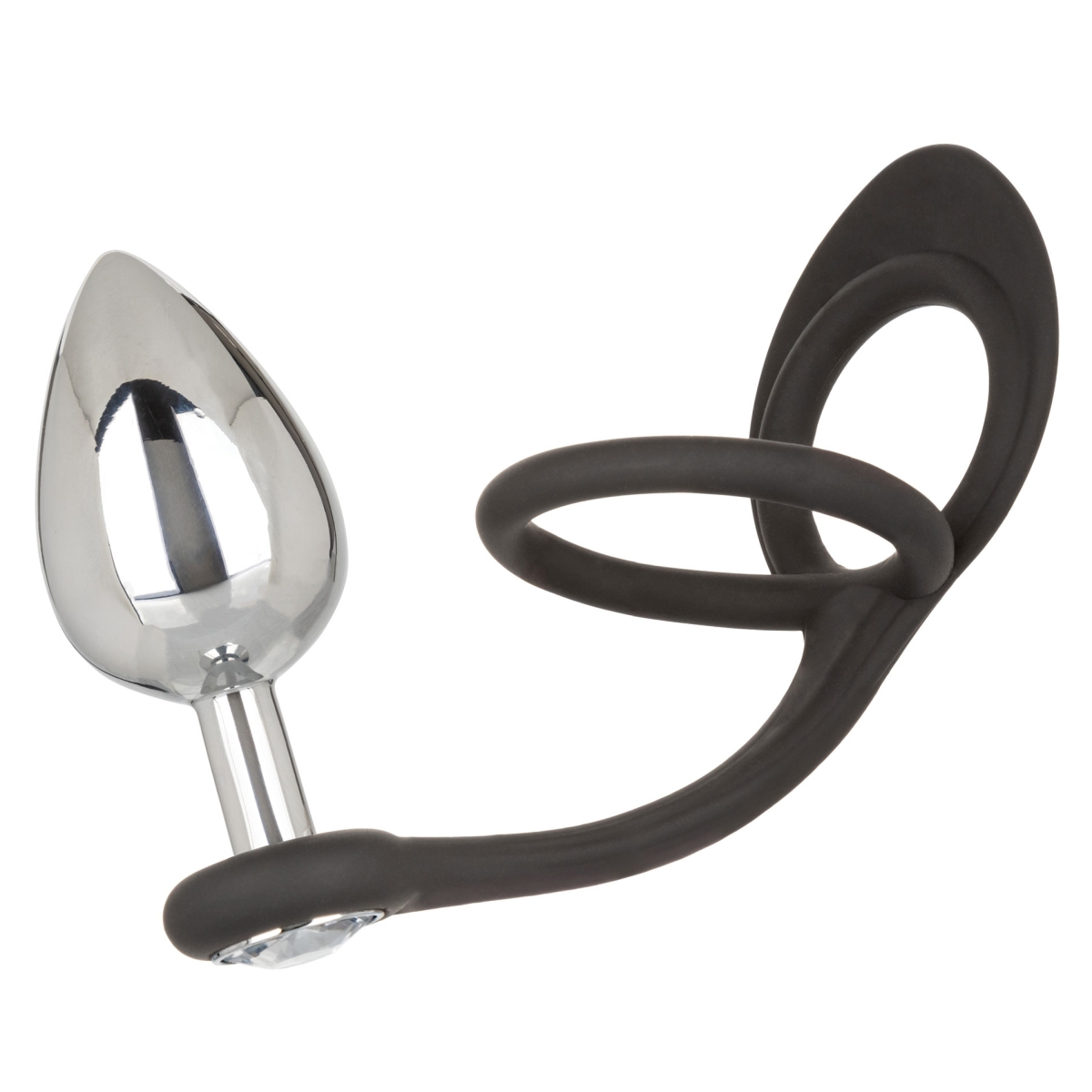 ballstretcher et plug bijou en metal xl teardrop star fucker 8 x 4cm