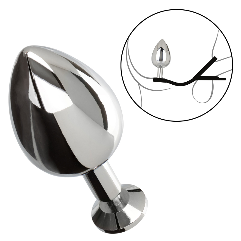 ballstretcher et plug bijou en metal xl teardrop star fucker 8 x 4cm 2