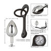 ballstretcher et plug bijou en metal xl teardrop star fucker 8 x 4cm 4