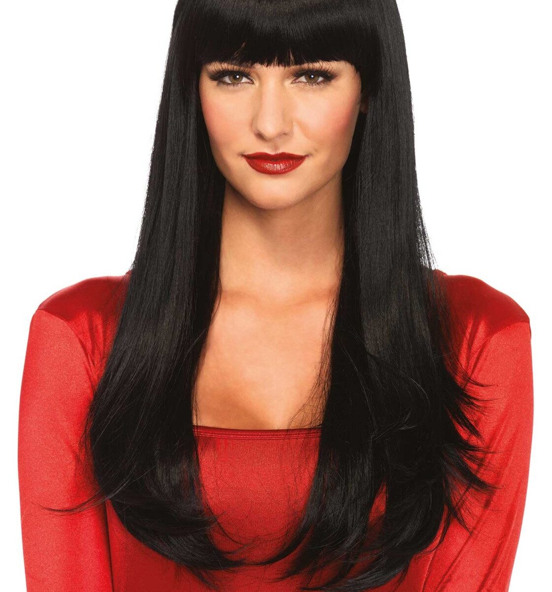 bangin long straight wig black 1