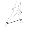 barre ajustable en metal avec menottes 6