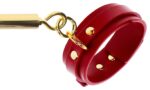 barre avec menottes de chevilles spreader taboom dore rouge 2