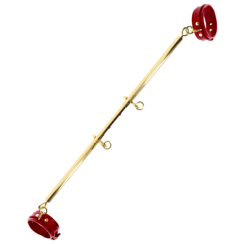 barre avec menottes de chevilles spreader taboom dore rouge