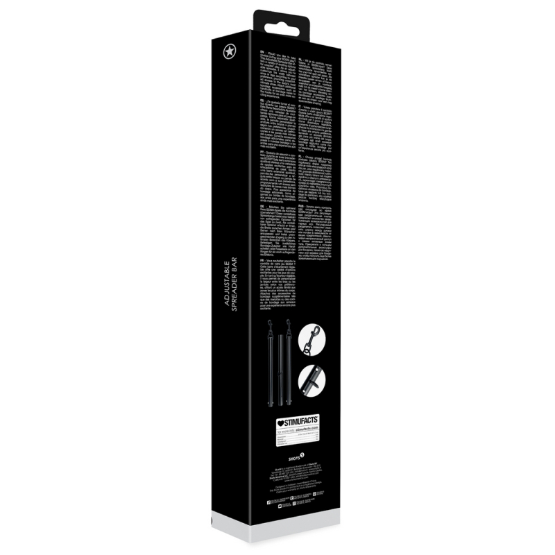 barre d attaches ajustable spreaderiron 96 cm noire 2