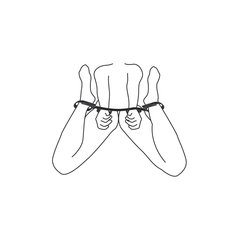 barre de bondage avec 4 menottes 4