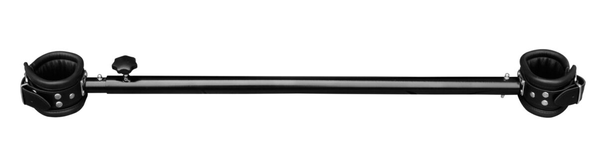 barre en metal reglable avec menottes en cuir 65 a 120cm 2