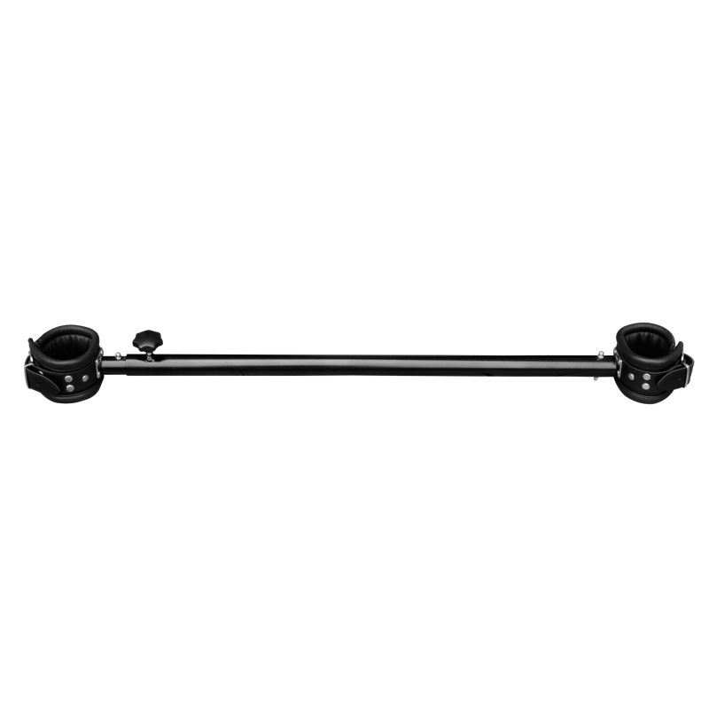 barre en metal reglable avec menottes en cuir 65 a 120cm 2