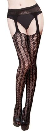 bas effet porte jarretelles erotic panty noirs 2