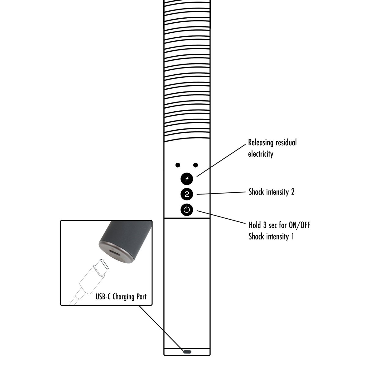 baton electro shock 405cm 5