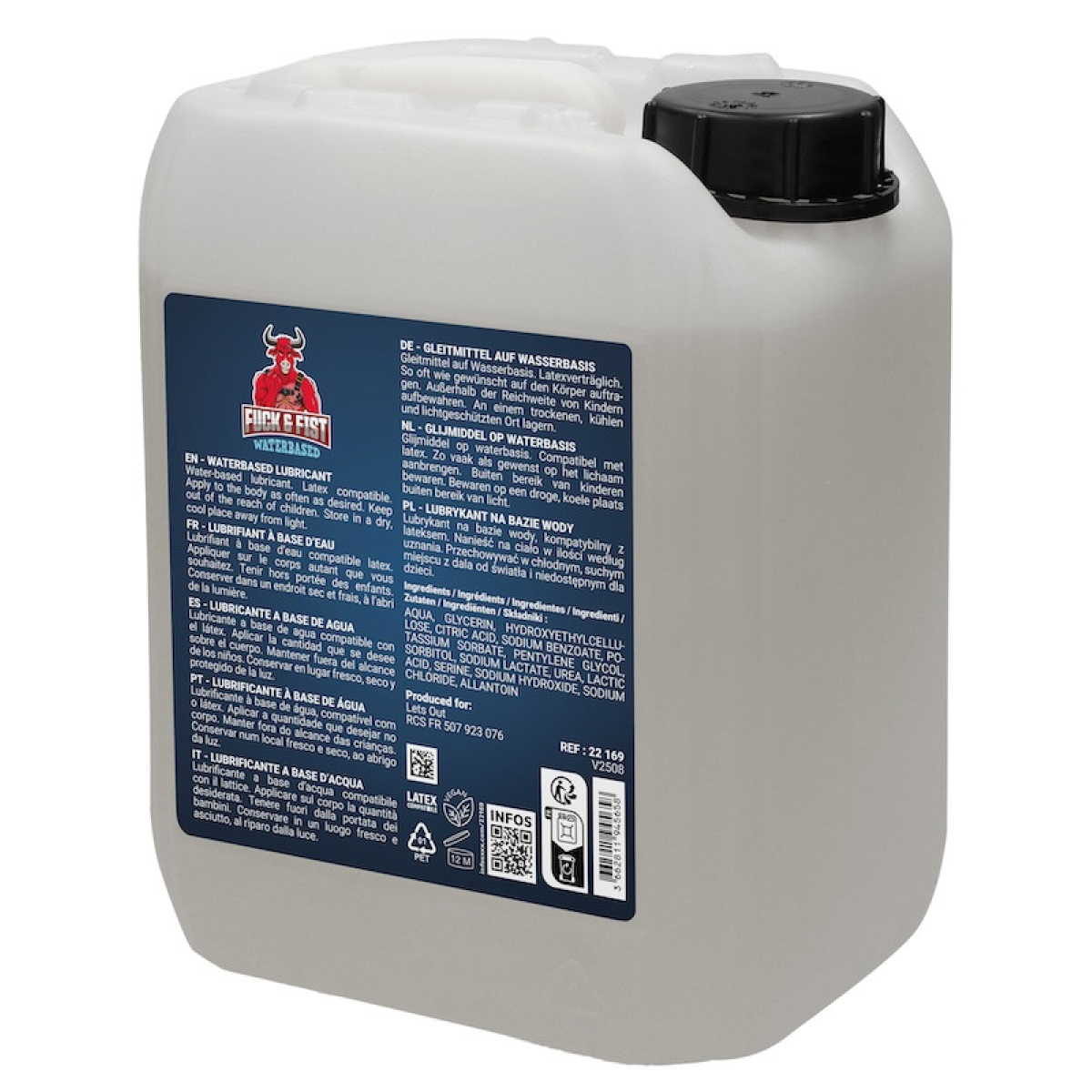 bidon lubrifiant fuck fist water 5 litres 1