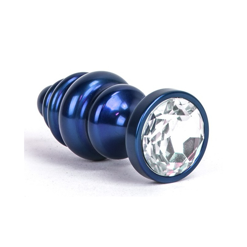 bijou anal alloy 65 x 3 cm bleu