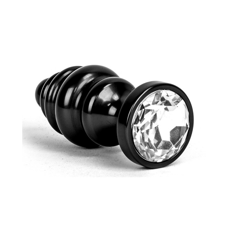 bijou anal alloy 65 x 3 cm noir