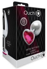bijou anal heart gem l 8 x 4cm argente rose 1