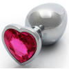 bijou anal heart gem l 8 x 4cm argente rose
