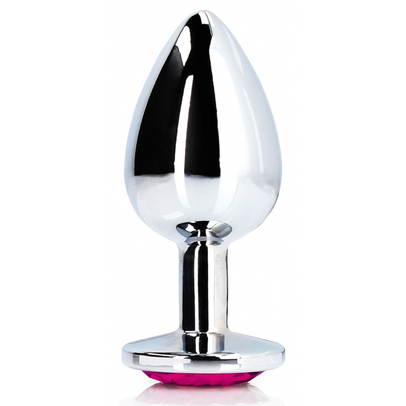 bijou anal heart gem l 8 x 4cm argente rose 2