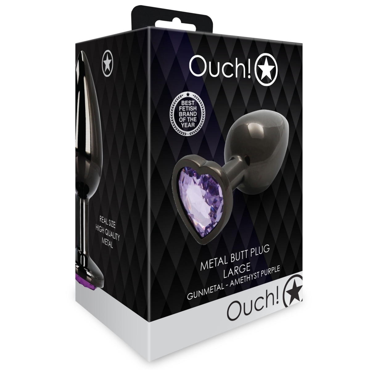 bijou anal heart gem l 8 x 4cm noir violet 1