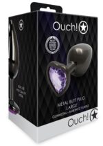 bijou anal heart gem l 8 x 4cm noir violet 1