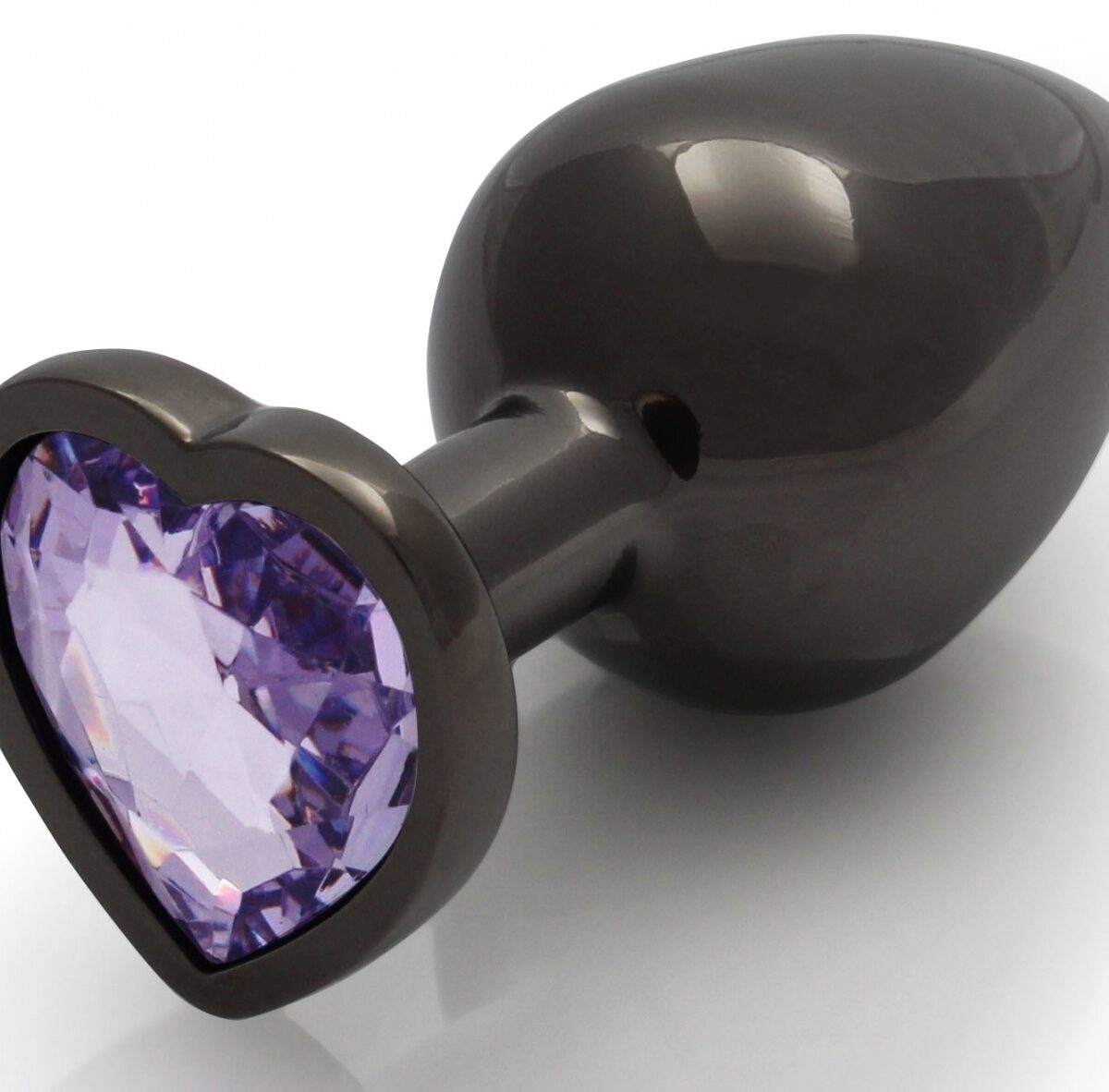 bijou anal heart gem l 8 x 4cm noir violet
