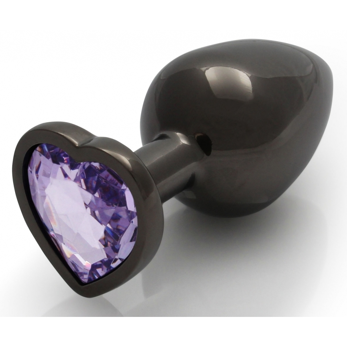 bijou anal heart gem l 8 x 4cm noir violet
