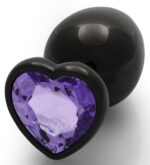 bijou anal heart gem l 8 x 4cm noir violet 2