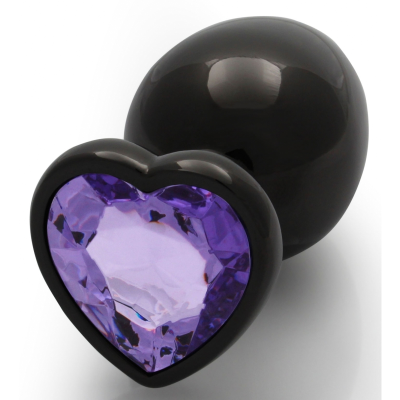 bijou anal heart gem l 8 x 4cm noir violet 2